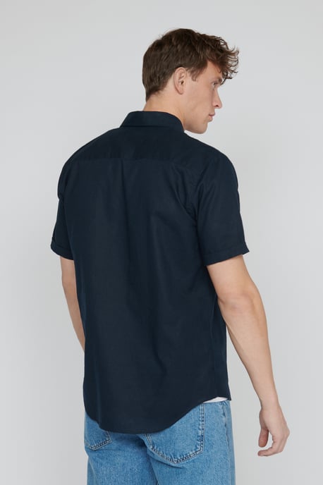 Korte mouwen shirt Regular fit navy blue - Image 5