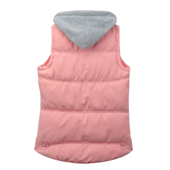 Dames gewatteerde gilet met capuchon Casual vest Dikke bodywarmer Outdoor roze - Image 2