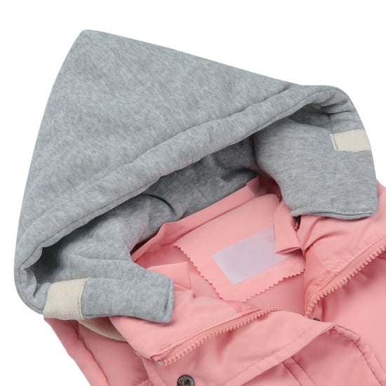Dames gewatteerde gilet met capuchon Casual vest Dikke bodywarmer Outdoor roze - Image 4