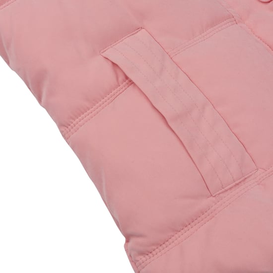 Dames gewatteerde gilet met capuchon Casual vest Dikke bodywarmer Outdoor roze - Image 5