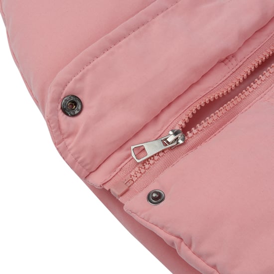 Dames gewatteerde gilet met capuchon Casual vest Dikke bodywarmer Outdoor roze - Image 6