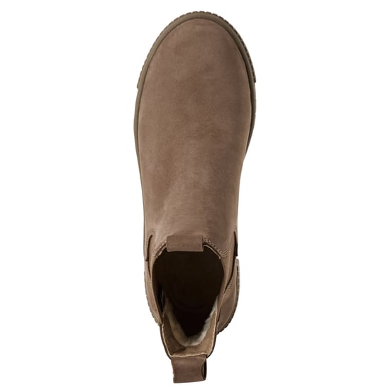 Tamaris Dames Taupe Bruine Leren Chelsea Enkellaarsjes - Image 5