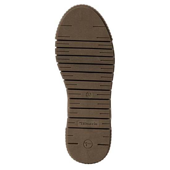 Tamaris Dames Taupe Bruine Leren Chelsea Enkellaarsjes - Image 6