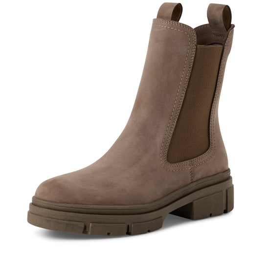 Tamaris Dames Dune Taupe Bruine Leren Klassieke Hoge Chelsea Enkellaarsjes - Image 3