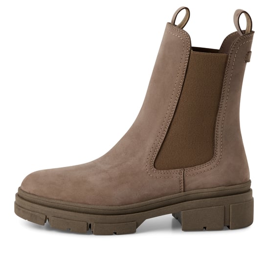 Tamaris Dames Dune Taupe Bruine Leren Klassieke Hoge Chelsea Enkellaarsjes - Image 4