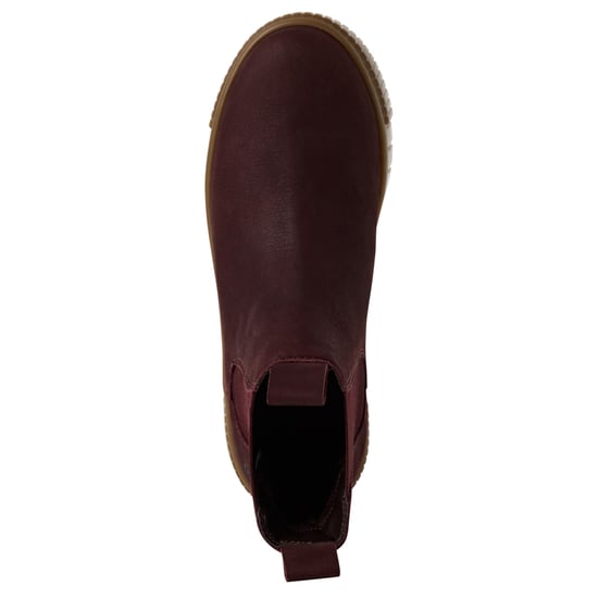 Tamaris Dames Bordeaux Burgundy Leren Chelsea Enkellaarsjes - Image 5