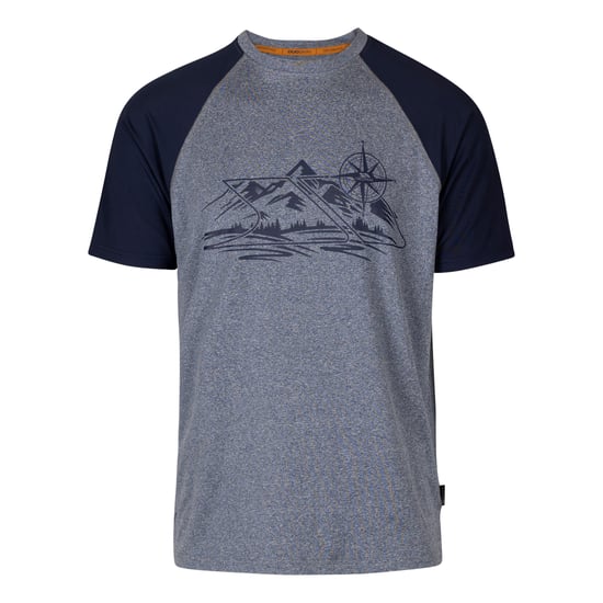 Trespass Heren Fullmer Mountain T-Shirt (Marine Marl) - Image 1