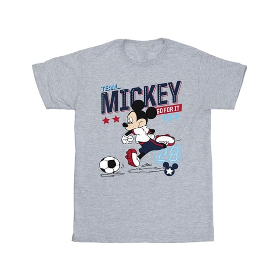 Disney Jongens Mickey Mouse Team Mickey Voetbal T-shirt (Sportgrijs) - Image 1