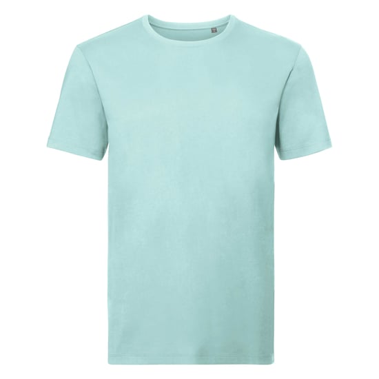 Russell Heren Organisch T-Shirt met korte mouwen (Aqua Blauw) - Image 1