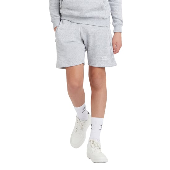 Umbro Kinderen/Kinderen Club Vrije tijd shorts (Grijs gemêleerd/wit) - Image 3