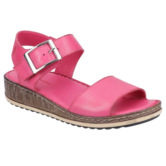 Hush Puppies Dames/dames Ellie leren wig sandalen (Roze) - Image 3