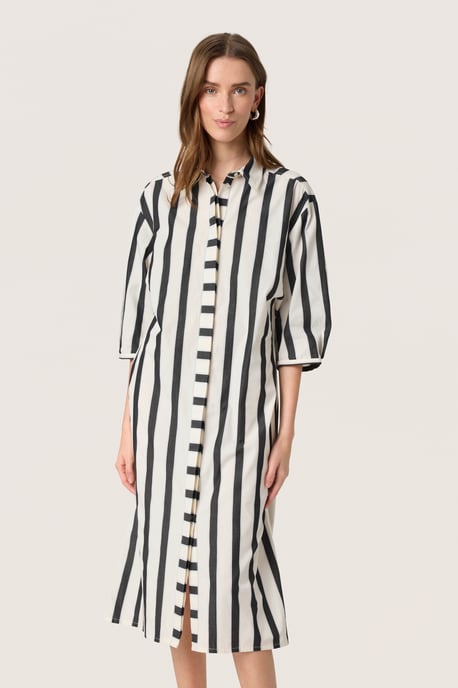 Jurk Regular fit black white - Image 3