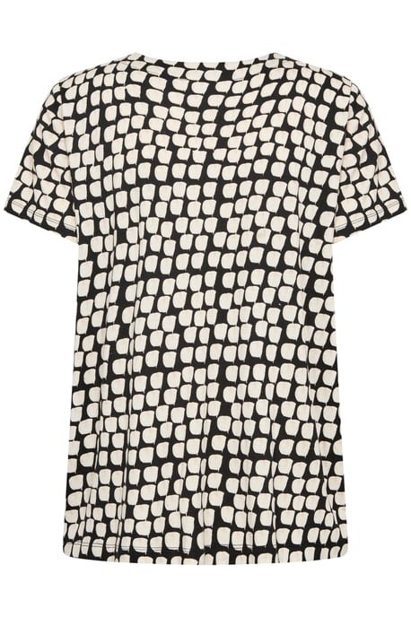 Blouse met korte mouwen Regular fit Black_Sand Graphic Dot black - Image 5
