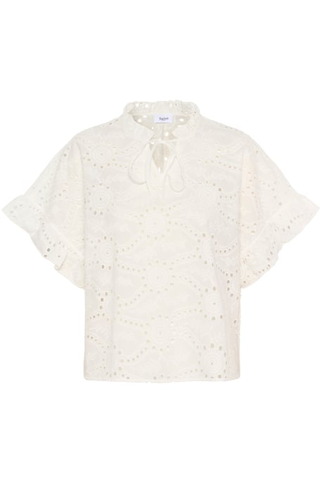 Blouse met korte mouwen Loose fit Ice white - Image 4