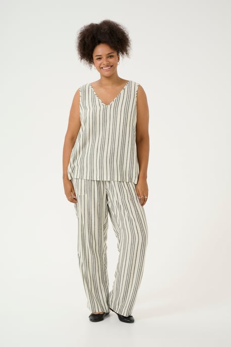 Mouwloos shirt Regular fit Moonstruck / Black Stripe - Image 1
