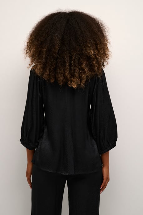 Blouse met korte mouwen A-shape Meteorite black - Image 4