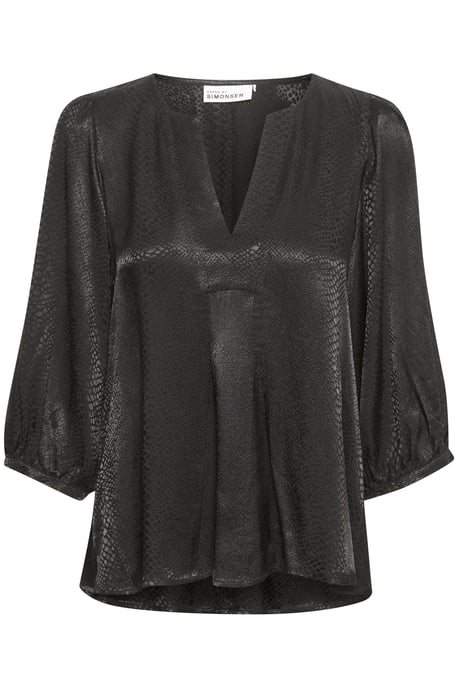 Blouse met korte mouwen A-shape Meteorite black - Image 5