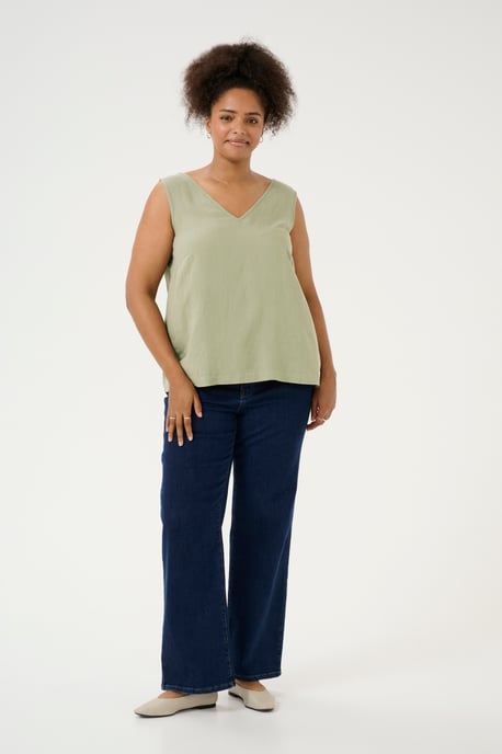 Mouwloos shirt Regular fit Oil Green - Image 1