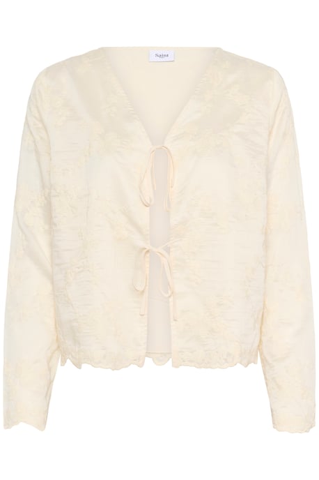 Blouse met korte mouwen A-shape Ice white - Image 4