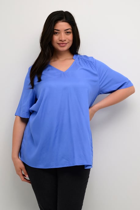 Blouse met korte mouwen A-shape Ultramarine - Image 3