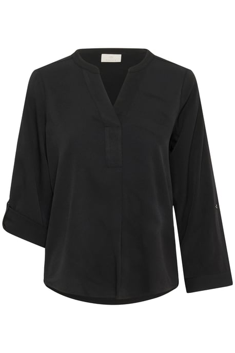 Blouse met korte mouwen Regular fit Black Deep - Image 4