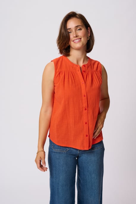 Blouse met korte mouwen Regular fit Grenadine - Image 3
