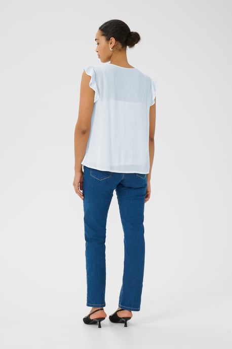Blouse met korte mouwen Regular fit Chalk white - Image 3