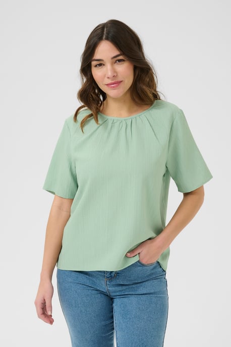 Blouse met korte mouwen Regular fit Green Bay CC. pale green - Image 3
