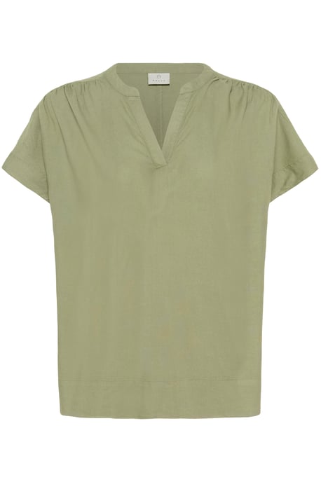 Blouse met korte mouwen Loose fit Oil Green - Image 4