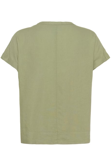 Blouse met korte mouwen Loose fit Oil Green - Image 5