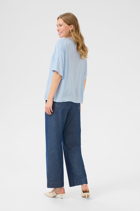 Blouse met korte mouwen Casual fit Windsurfer light blue - Image 2