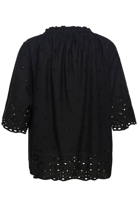 Blouse met korte mouwen Relaxed fit Black - Image 5