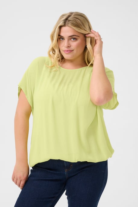Blouse met korte mouwen Loose fit Lettuce Green - Image 3