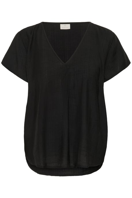 Blouse met korte mouwen Regular fit Black - Image 4