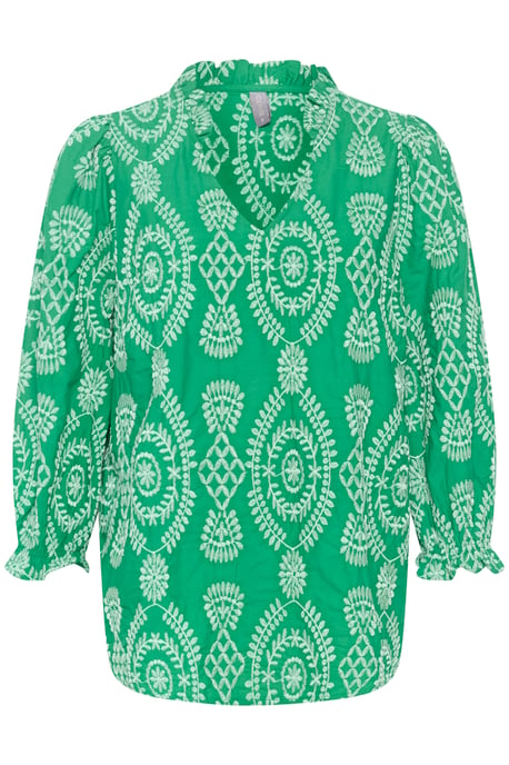 Blouse met korte mouwen Casual fit Holly Green - Image 4