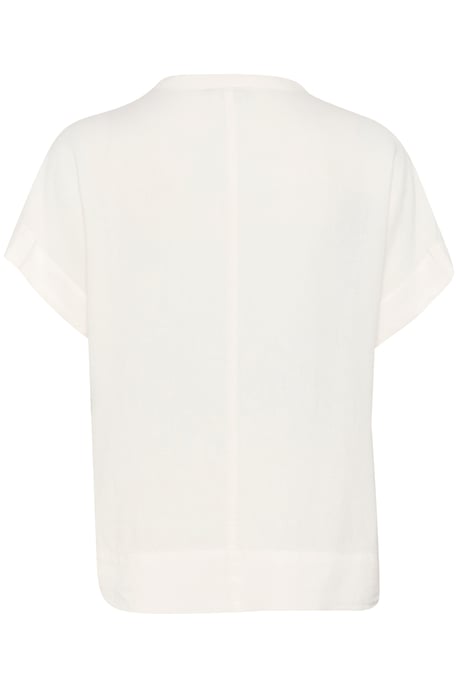 Blouse met korte mouwen Loose fit Chalk white - Image 5