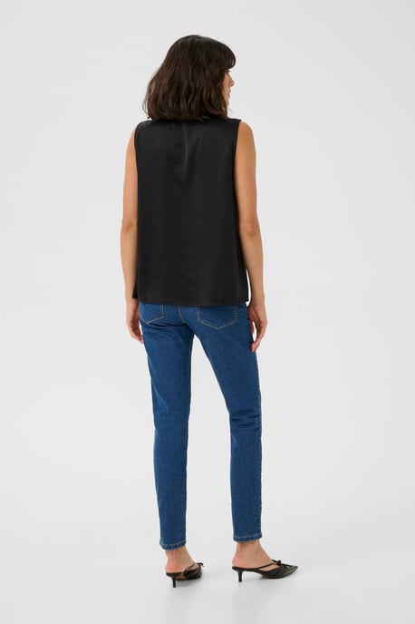 Mouwloos shirt Regular fit Black - Image 2