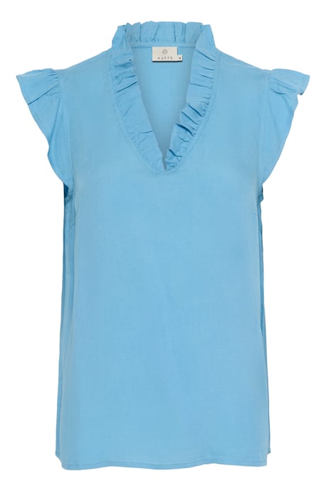 Blouse met korte mouwen Regular fit Heritage Blue light blue - Image 1