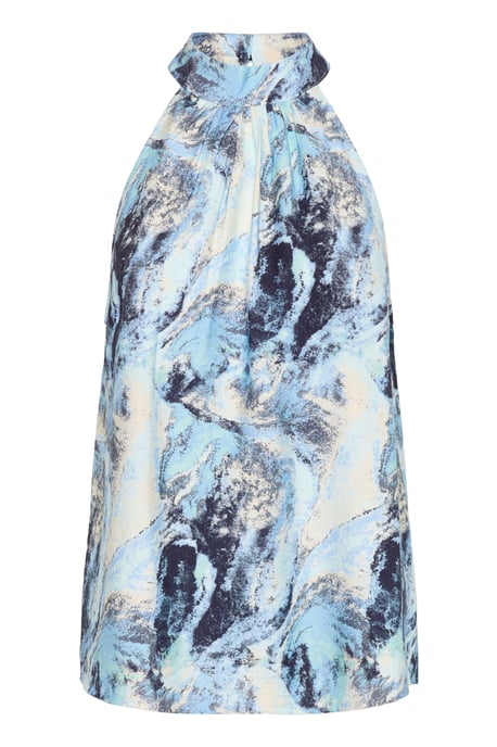 Mouwloos shirt A-shape Blue Organic Print blue - Image 4