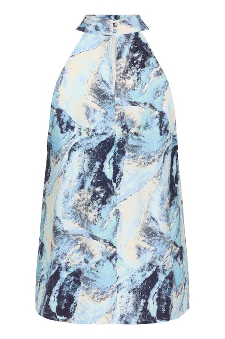 Mouwloos shirt A-shape Blue Organic Print blue - Image 5
