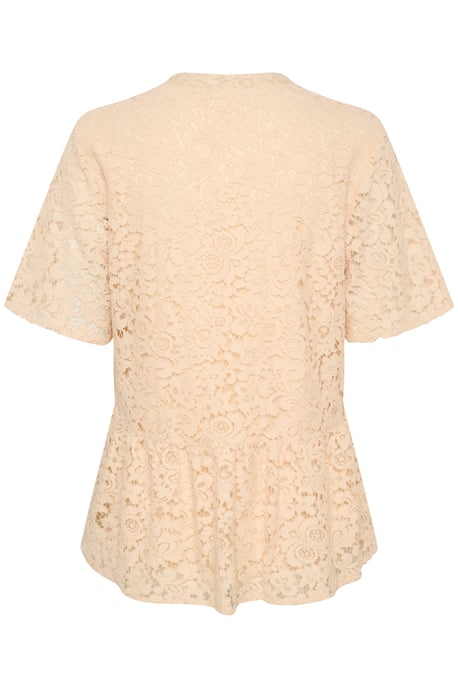 Blouse met korte mouwen Regular fit Creme - Image 5
