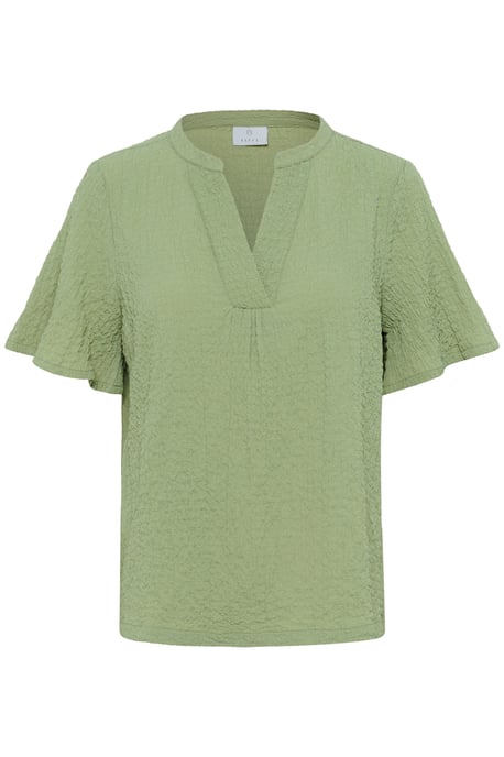Blouse met korte mouwen Regular fit Oil Green - Image 4