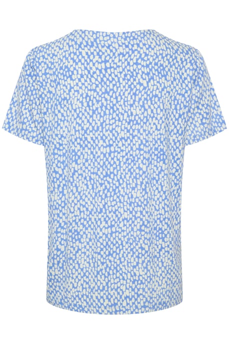 Blouse met korte mouwen Regular fit Ultramatine/Feather Gray Dot blue white - Image 5