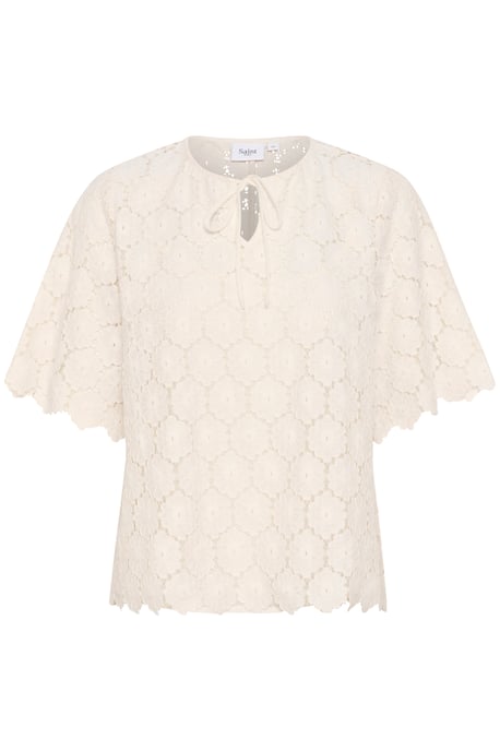 Blouse met korte mouwen Loose fit Sea Salt - Image 4