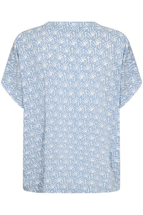 Blouse met korte mouwen Regular fit Blue/Moonstruck Print - Image 5