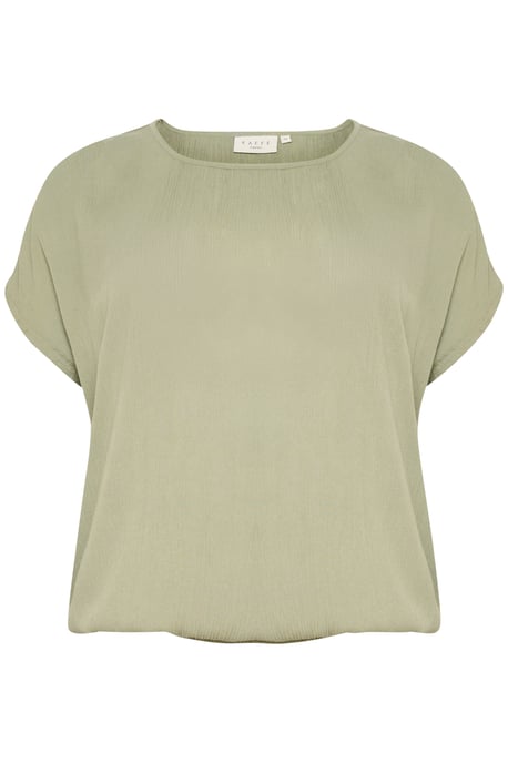 Blouse met korte mouwen Loose fit Oil Green - Image 4