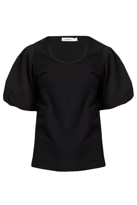 Blouse met korte mouwen Regular fit Blac - Image 4