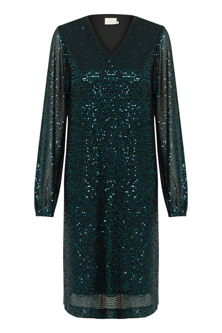Jersey jurk A-shape Dark Green Sequin - Image 4