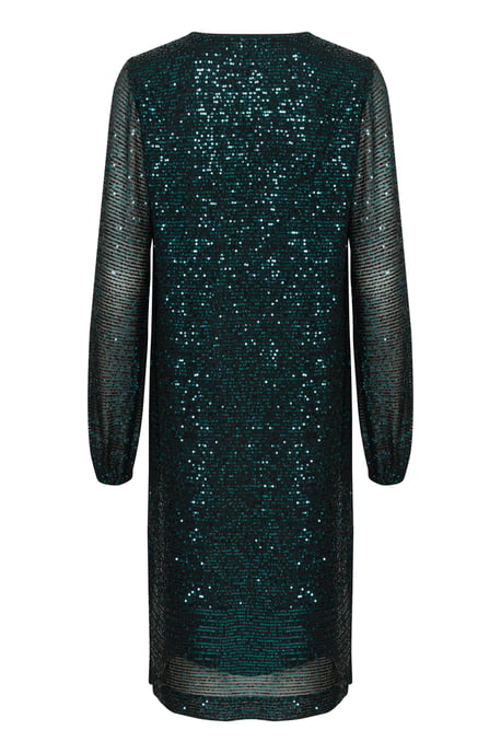 Jersey jurk A-shape Dark Green Sequin - Image 5