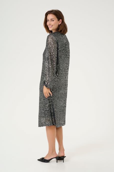 Jersey jurk A-shape Silver Sequin - Image 3